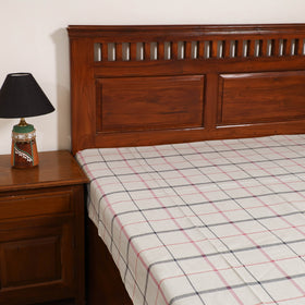Handloom Cotton Single Bedsheet (90 x 60 in) 313