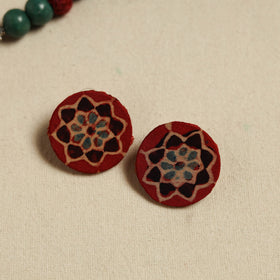 Handcrafted Wooden Beads Fabart Necklace Set 22