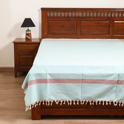Handloom Cotton Single Bedsheet (90 x 60 in) 316