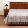 Handloom Cotton Single Bedsheet (90 x 60 in) 317