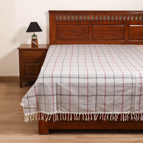 Handloom Cotton Single Bedsheet (90 x 60 in) 317