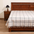 Handloom Cotton Single Bedsheet (90 x 60 in) 318