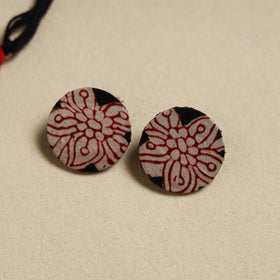 Handcrafted Wooden Beads Fabart Necklace Set 32