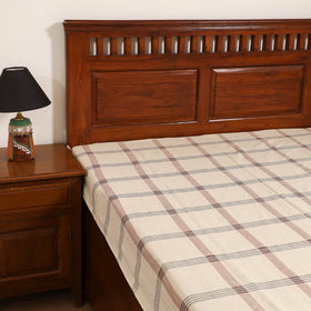 Handloom Cotton Single Bedsheet (90 x 60 in) 320