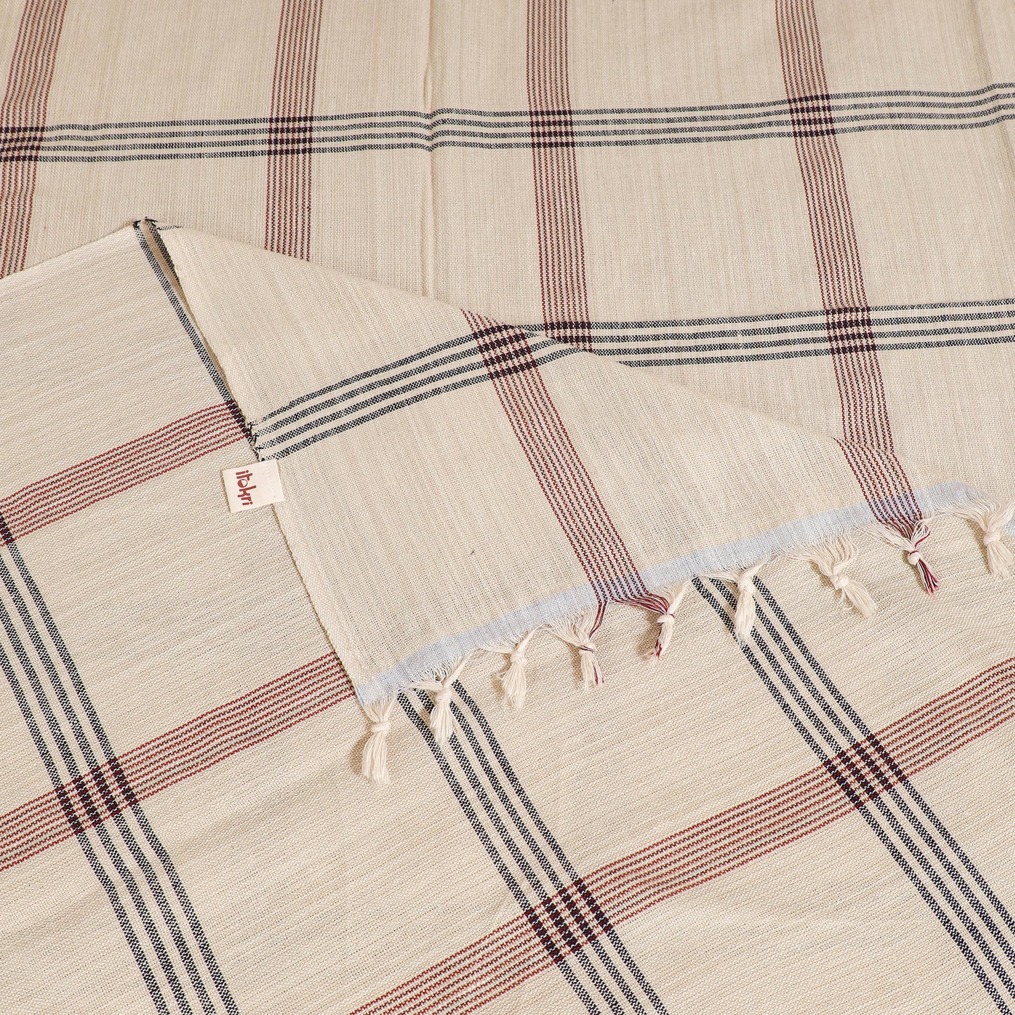 Handloom Cotton Single Bedsheet (90 x 60 in) 320