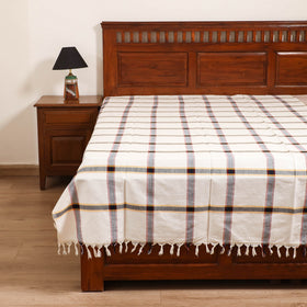 Handloom Cotton Single Bedsheet (90 x 60 in) 321