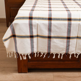 Handloom Cotton Single Bedsheet (90 x 60 in) 321