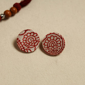 Handcrafted Wooden Beads Fabart Necklace Set 38