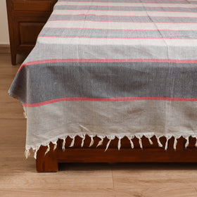 Handloom Cotton Single Bedsheet (90 x 60 in) 324