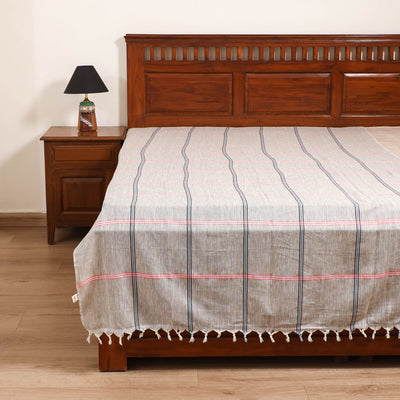 Handloom Cotton Single Bedsheet (90 x 60 in) 325