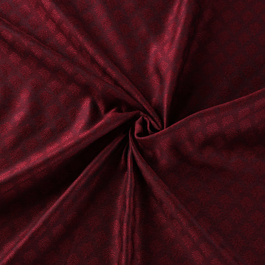Maroon - Banarasi Tanchoi Silk Viscose Fabric