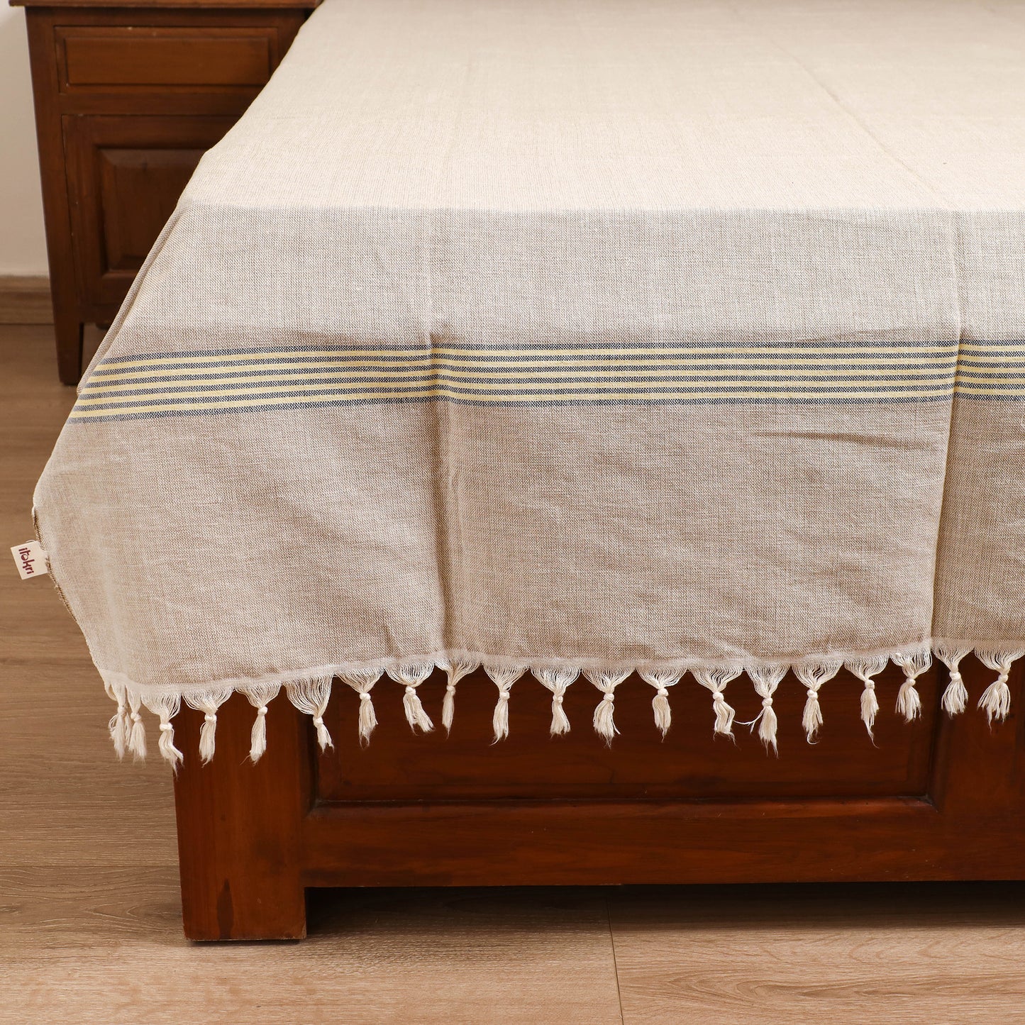Handloom Cotton Single Bedsheet (90 x 60 in) 327