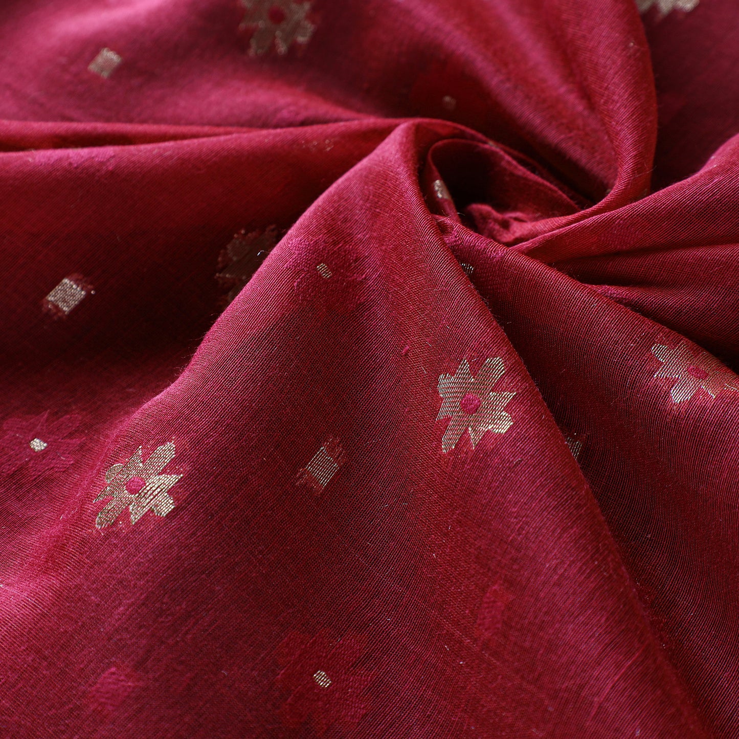 Banarasi Cutwork Zari Buti Silk Cotton Fabric