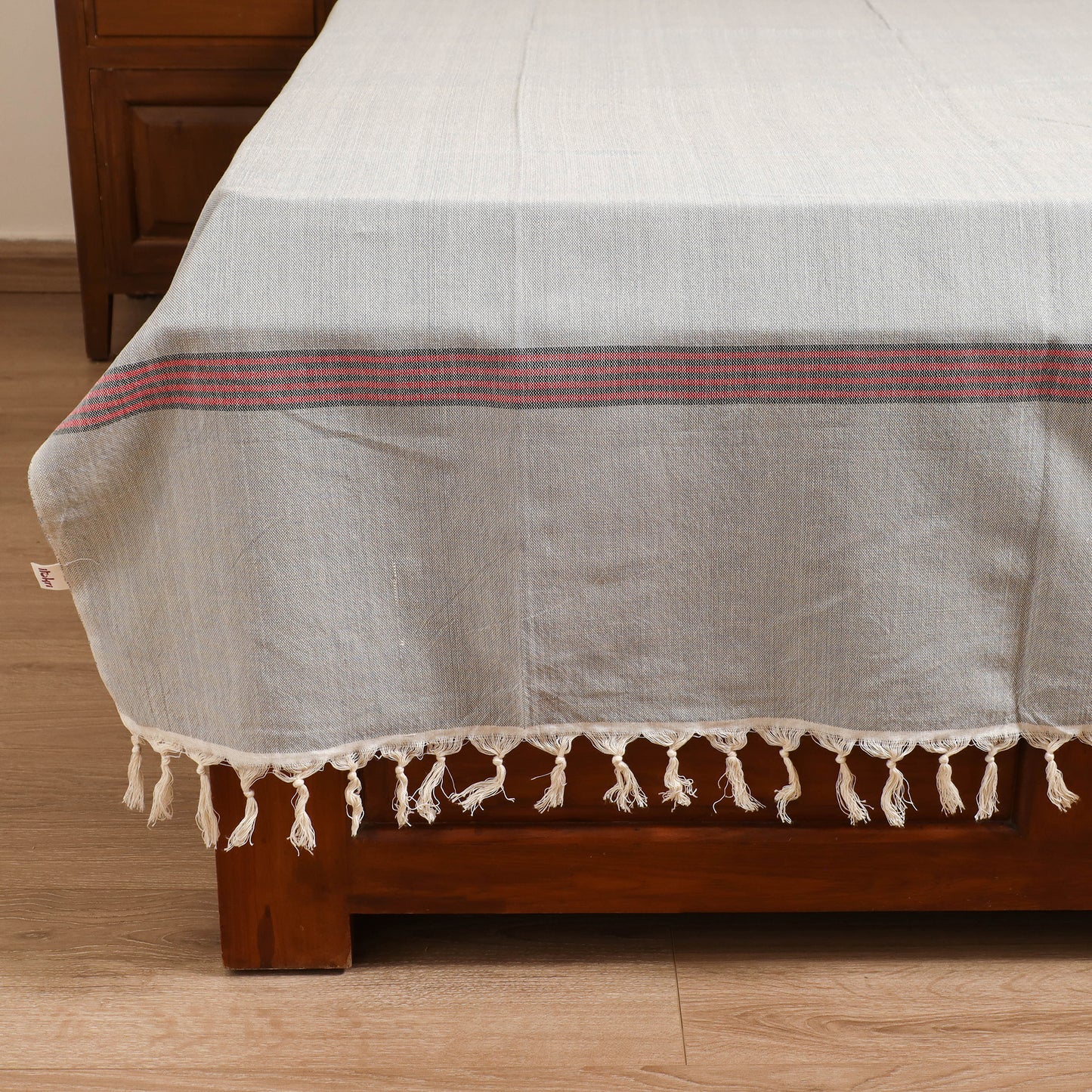 Handloom Cotton Single Bedsheet (90 x 60 in) 328
