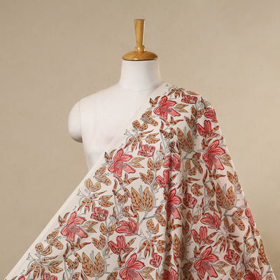 White - cotton sanganeri fabric 10 - handcrafted