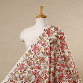 White - cotton sanganeri fabric 10 - handcrafted