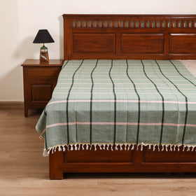 Handloom Cotton Single Bedsheet (90 x 60 in) 330