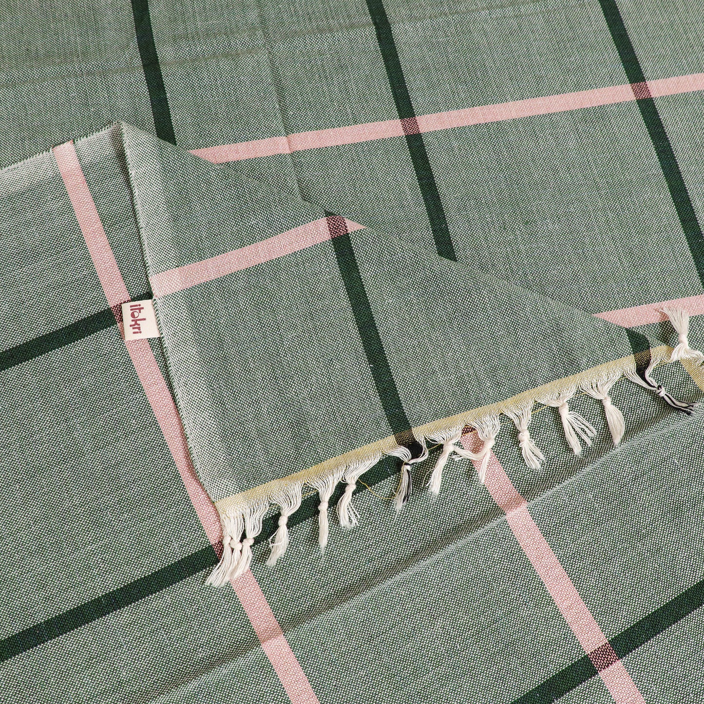 Handloom Cotton Single Bedsheet (90 x 60 in) 330