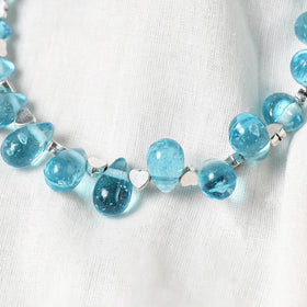 Blue - Handcrafted Stone Work GS Anklet 01
