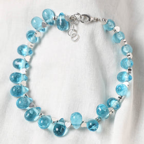 Blue - Handcrafted Stone Work GS Anklet 01