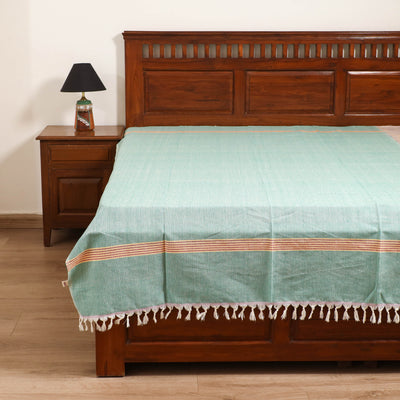 Handloom Cotton Single Bedsheet (90 x 60 in) 332