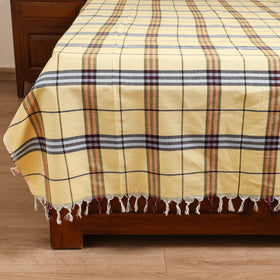 Handloom Cotton Single Bedsheet (90 x 60 in) 333