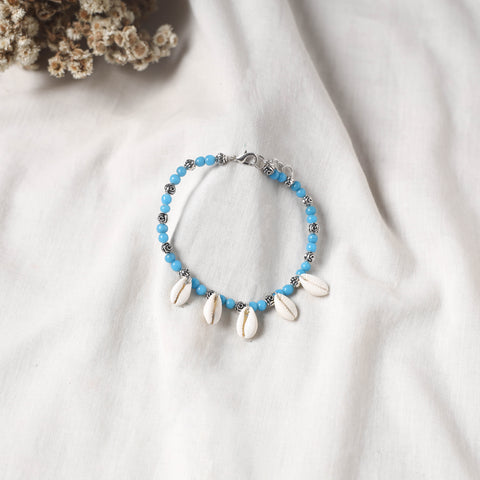 Blue - Handcrafted Stone Work GS Anklet 04