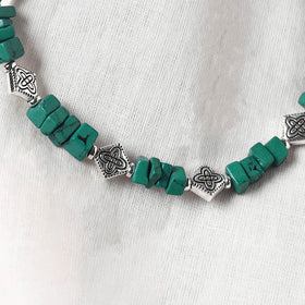 Green - Handcrafted Stone Work GS Anklet 05
