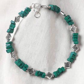 Green - Handcrafted Stone Work GS Anklet 05