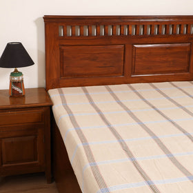 Handloom Cotton Single Bedsheet (90 x 60 in) 334