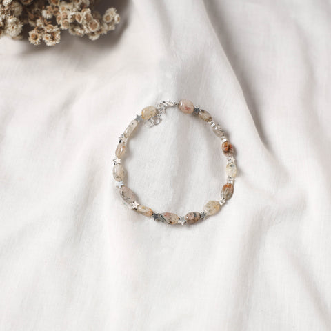 Brown - Handcrafted Stone Work GS Anklet 06