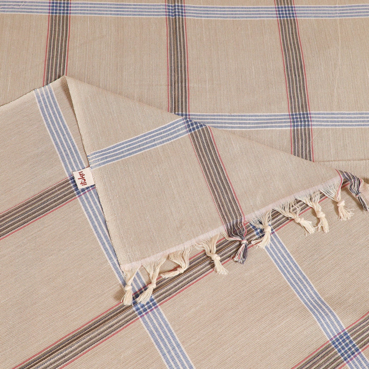 Handloom Cotton Single Bedsheet (90 x 60 in) 334