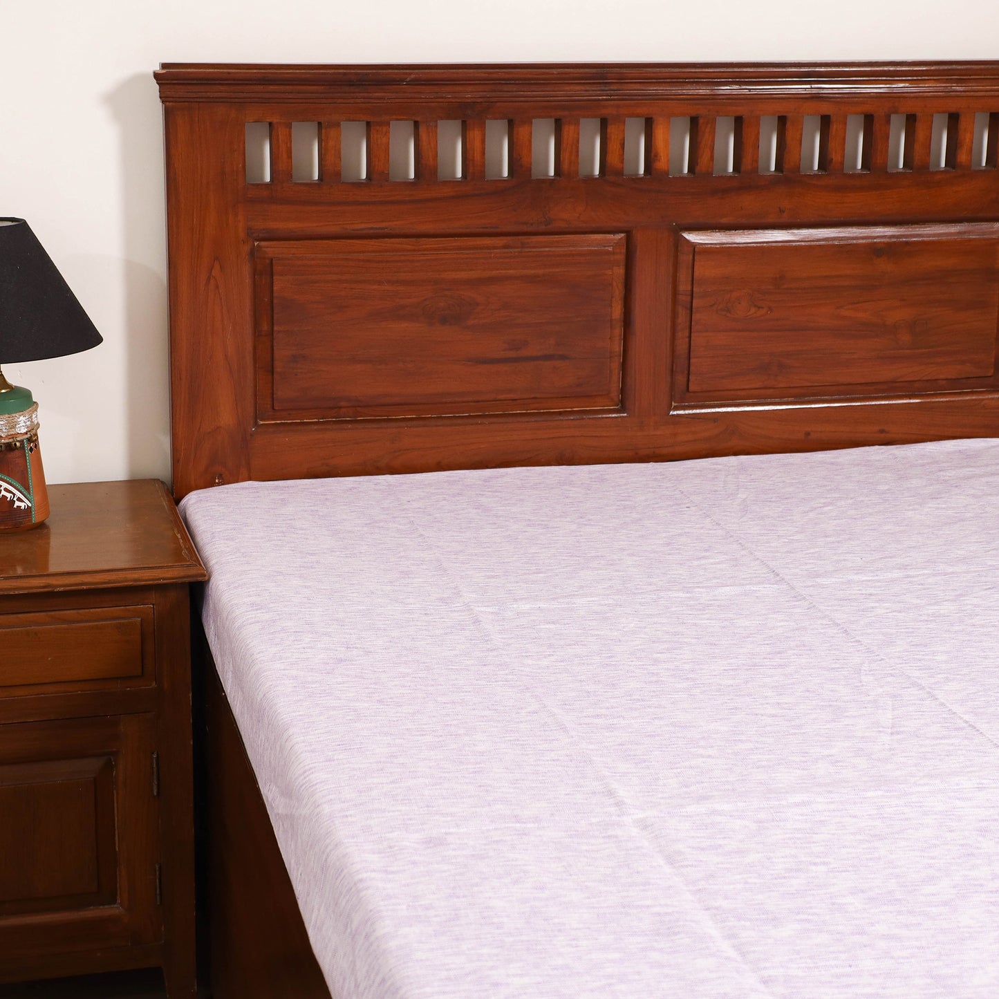 Handloom Cotton Single Bedsheet (90 x 60 in) 336