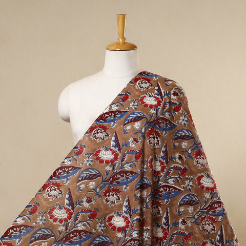 Brown - cotton sanganeri fabric 19 - handcrafted