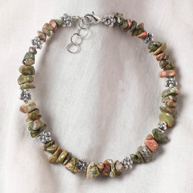 Green - Handcrafted Stone Work GS Anklet 10