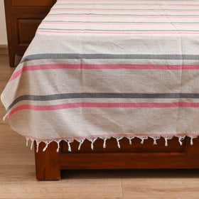 Handloom Cotton Single Bedsheet (90 x 60 in) 337