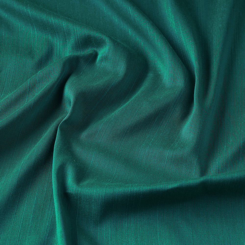 Green - Elegant Slub Silk Plain Fabric 09