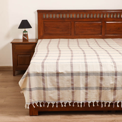 Handloom Cotton Single Bedsheet (90 x 60 in) 338