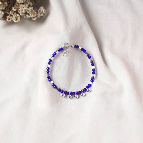 Blue - Handcrafted Stone Work GS Anklet 12