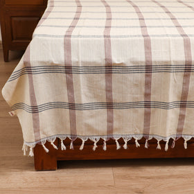 Handloom Cotton Single Bedsheet (90 x 60 in) 338