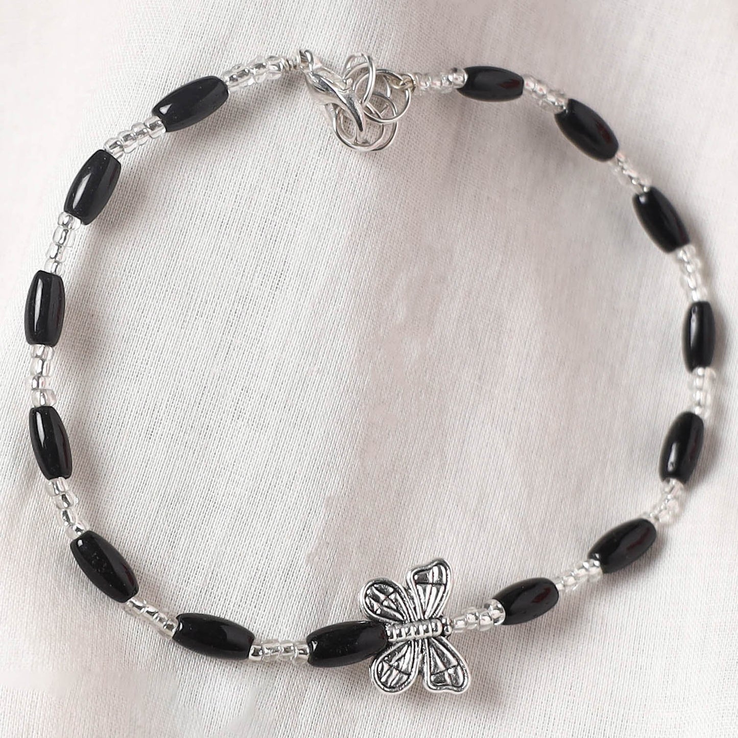 Black - Handcrafted Stone Work GS Anklet 13