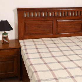 Handloom Cotton Single Bedsheet (90 x 60 in) 338