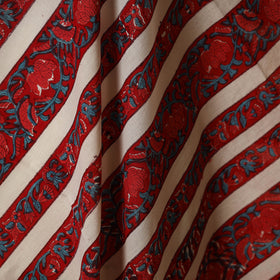 Red - cotton sanganeri fabric 21 - handcrafted