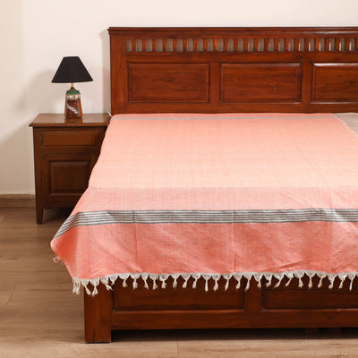Handloom Cotton Single Bedsheet (90 x 60 in) 339