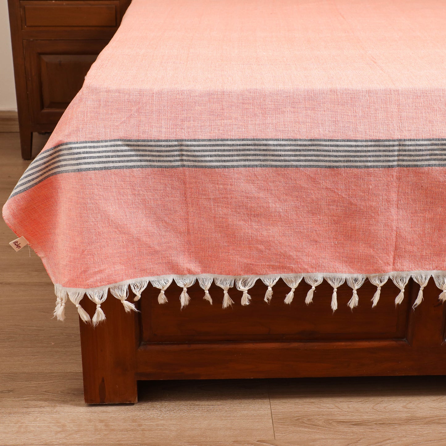 Handloom Cotton Single Bedsheet (90 x 60 in) 339