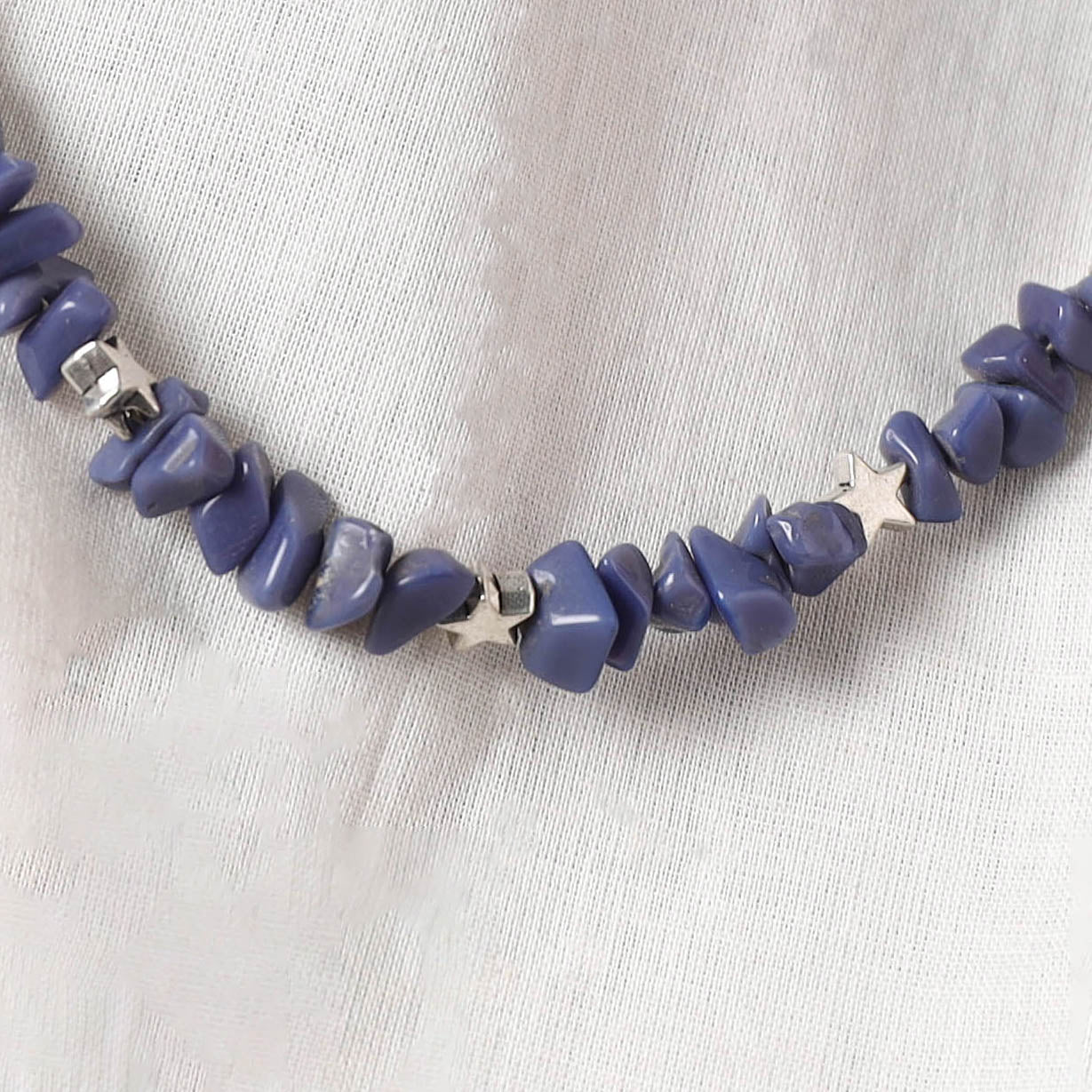 Blue - Handcrafted Stone Work GS Anklet 14