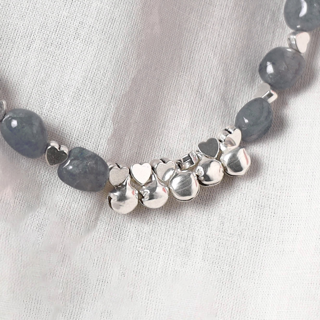 Grey - Handcrafted Stone Work GS Anklet 15