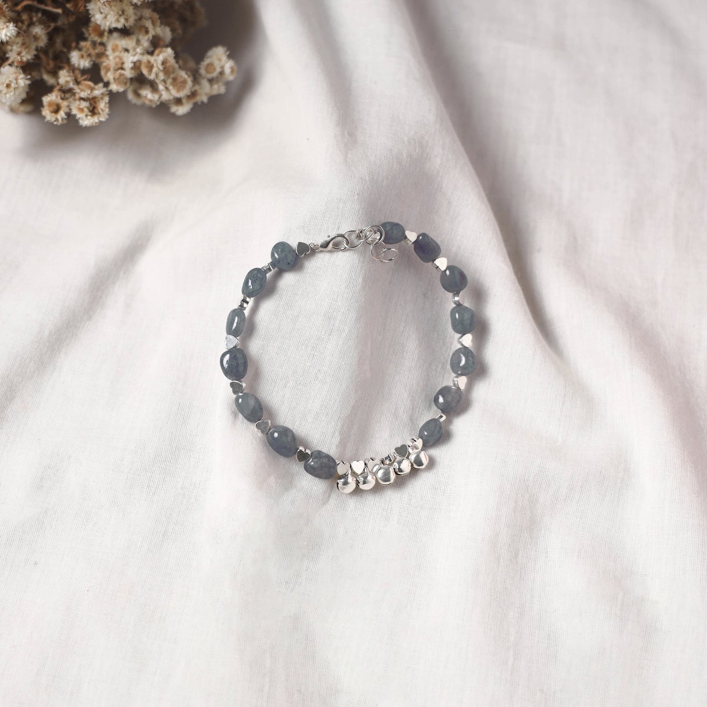 Grey - Handcrafted Stone Work GS Anklet 15