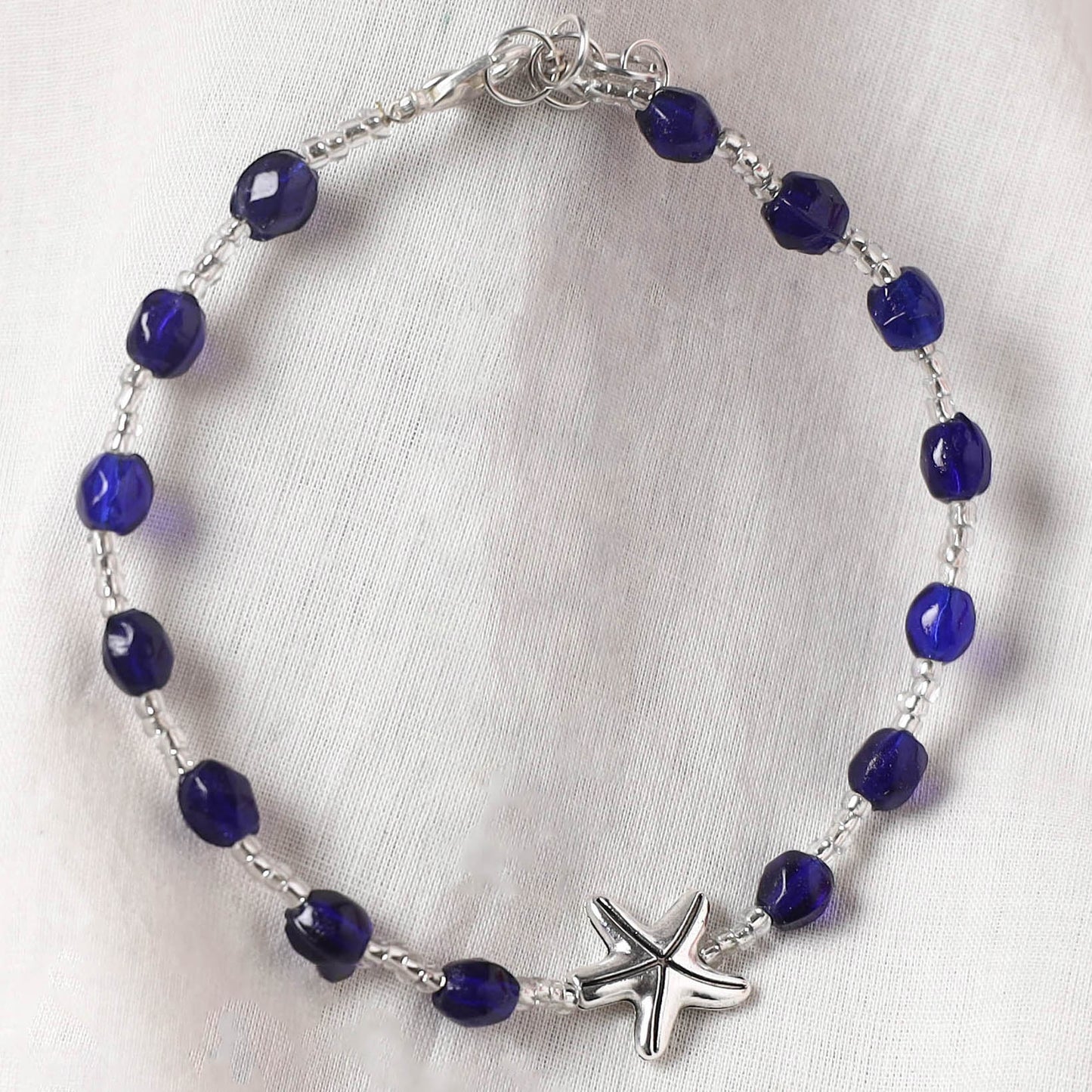 Blue - Handcrafted Stone Work GS Anklet 16