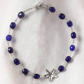 Blue - Handcrafted Stone Work GS Anklet 16